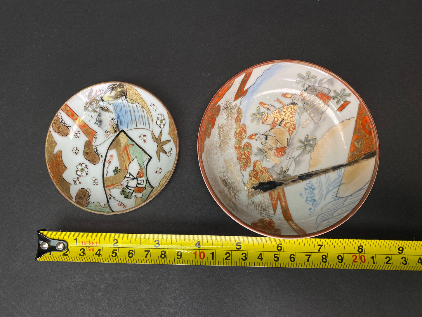 Meiji Kutani Kozara Hand Painted Porcelain
