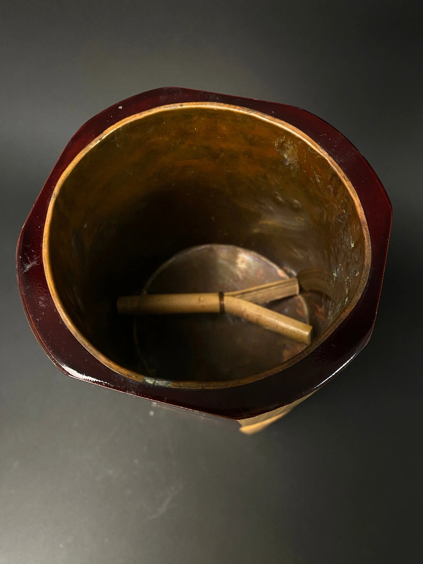 Japanese Lacquered Bamboo Ikebana Vase