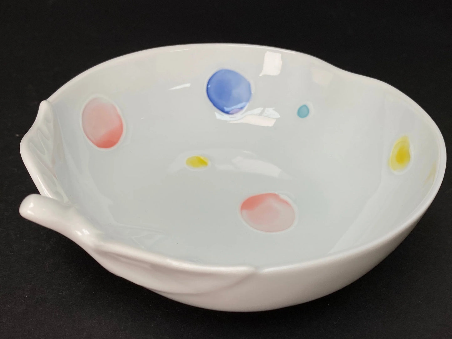 Arita Ware Apple Shape White Porcelain Bowl