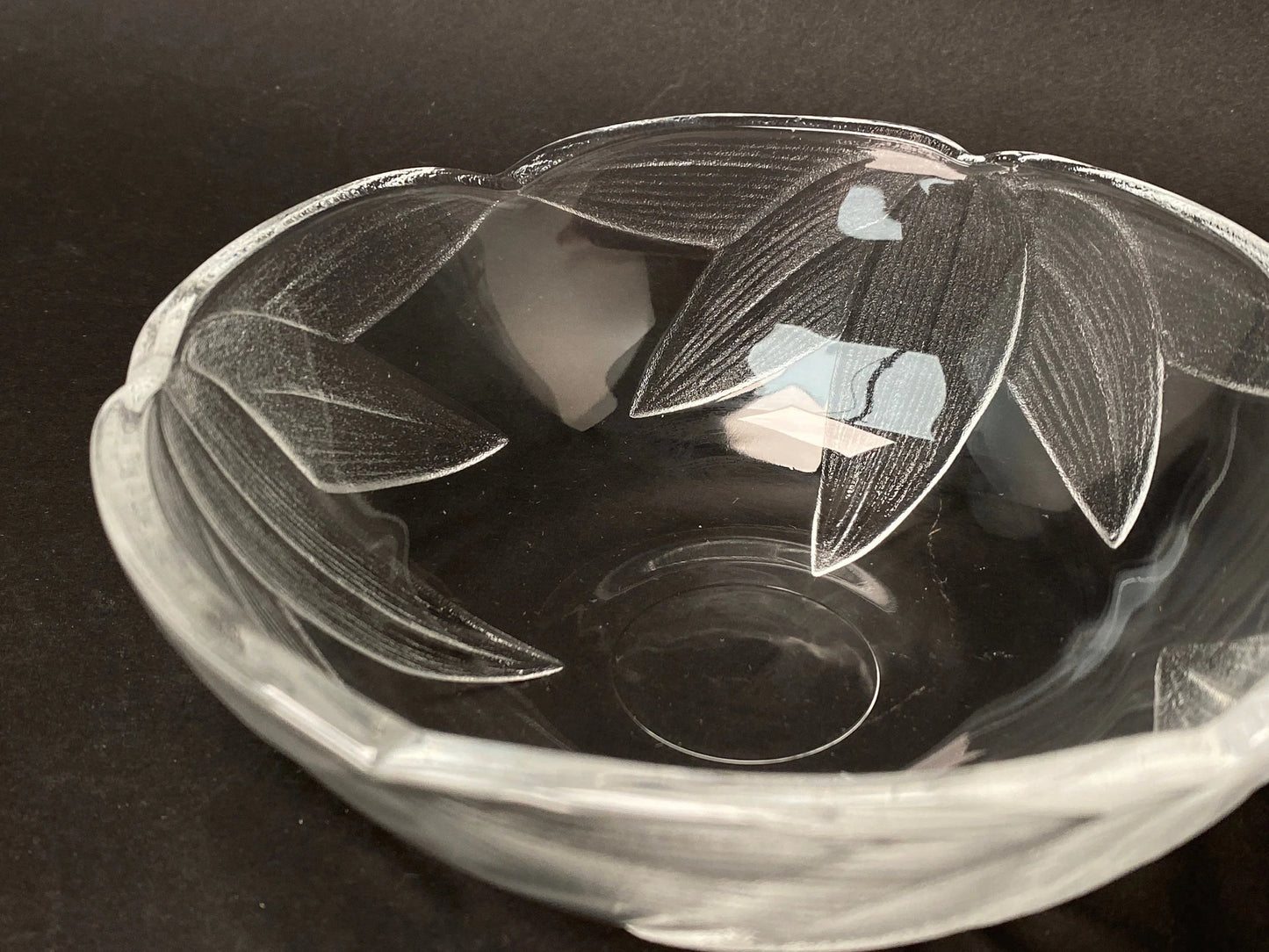 Japanese PAIR of Glass Bowls, dessert Bowls, Snack Bowls Unbox Dia 5.5", OPEN BOX, Made in Japan