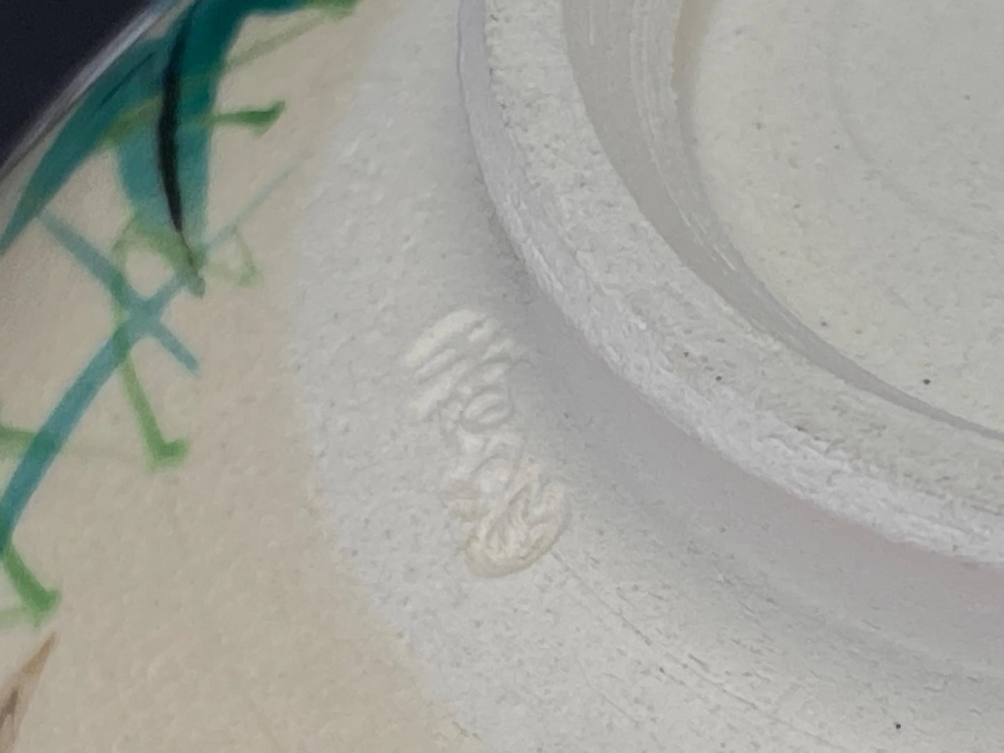 Nippon Kyo yaki ware Chawan Matcha Tea bowl:made by Kosen, Pattern Inside and outside the bowl, tea ceremony