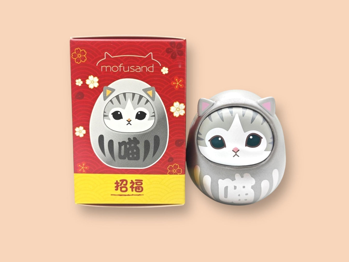 Japanese Cute Daruma Figure Waving Cat, Easter egg, Daruma Doll, Japanese Figurine, NEW, Maneki Neko Boxed, NEW, 3 options, Good Fortune