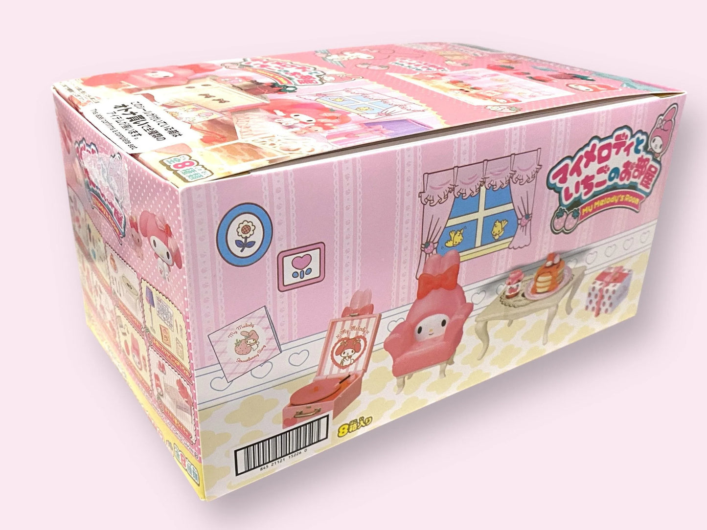 Sanrio My Melody and Strawberry Room, Secret Mascot blind Box, Blind Box, Cute Play House, Rement Miniature Furniture Toy, Melody set