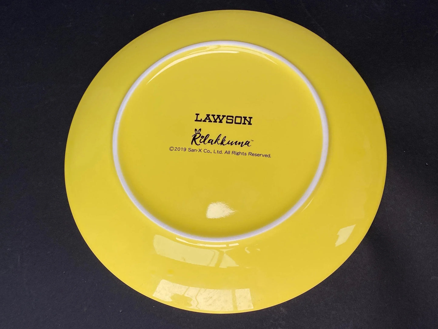 Rilakkuma Plate Novelty San-x Lawson Collaboration Japan Kiiroitori Korilakkuma Yellow Dish Set of 2, 8.26", 6.5"