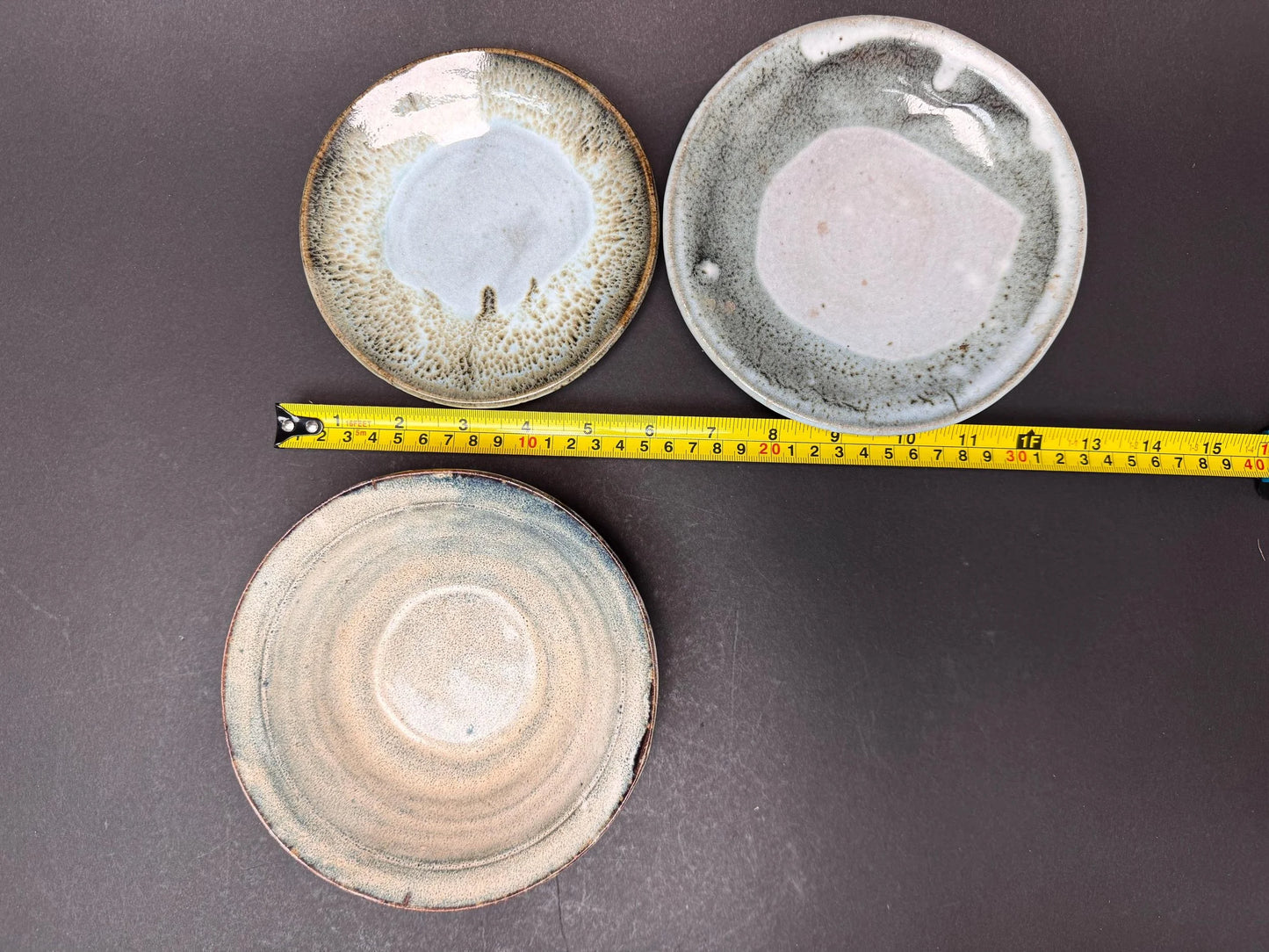 Kato Mino Ware Porcelain Bowl and Plate: Japanese Speckled Glaze Art Pottery
