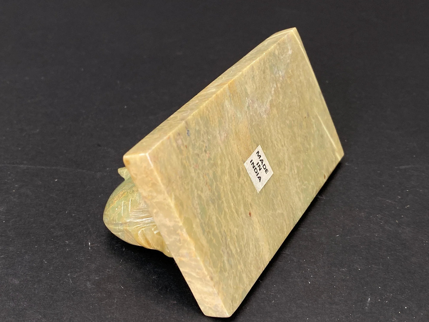 Vintage Soapstone Elephant Candle Holder Ring Dish: Hand Carved Boho Decor