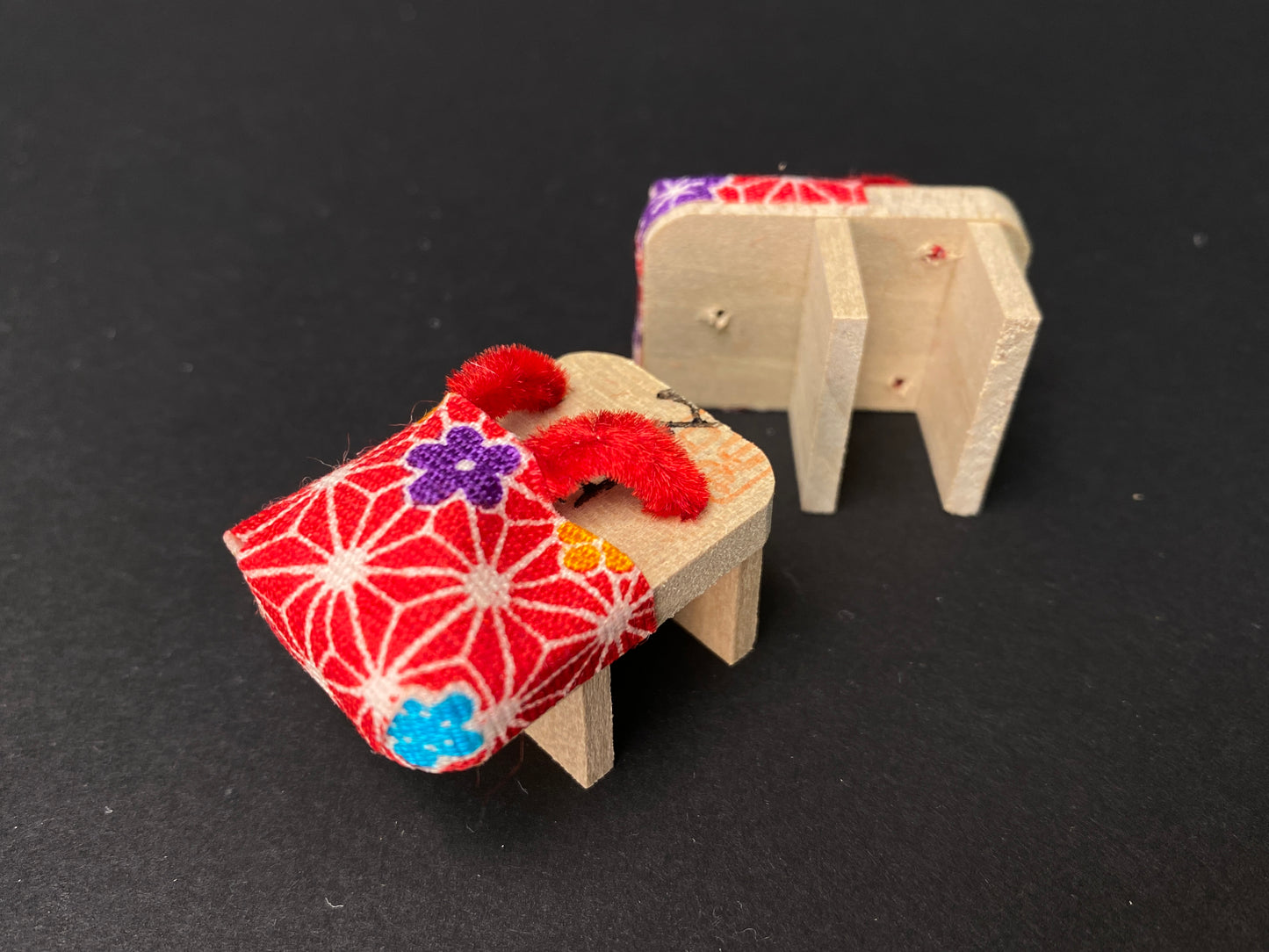 Japanese Traditional ornament, wooden box, lucky Oban Koban, Geta Ornament, Stainless Fork, 5 Cup Mat, Made in Japan