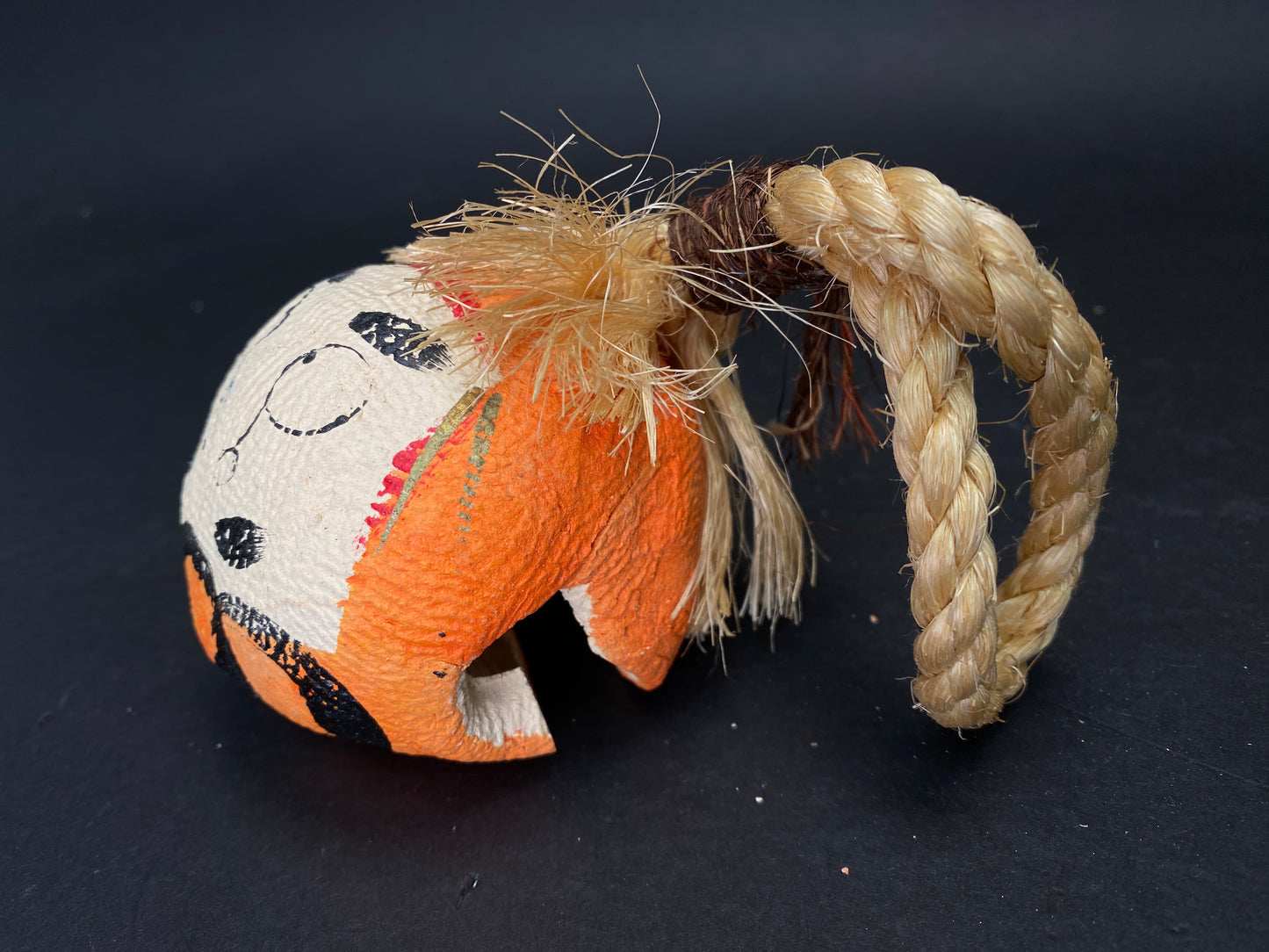 Japanese Clay Bell Vtg Dorei, Halloween, demon clay bell,  Vtg Karura Karasu Tengu Yokai Pottery, Lucky Charm