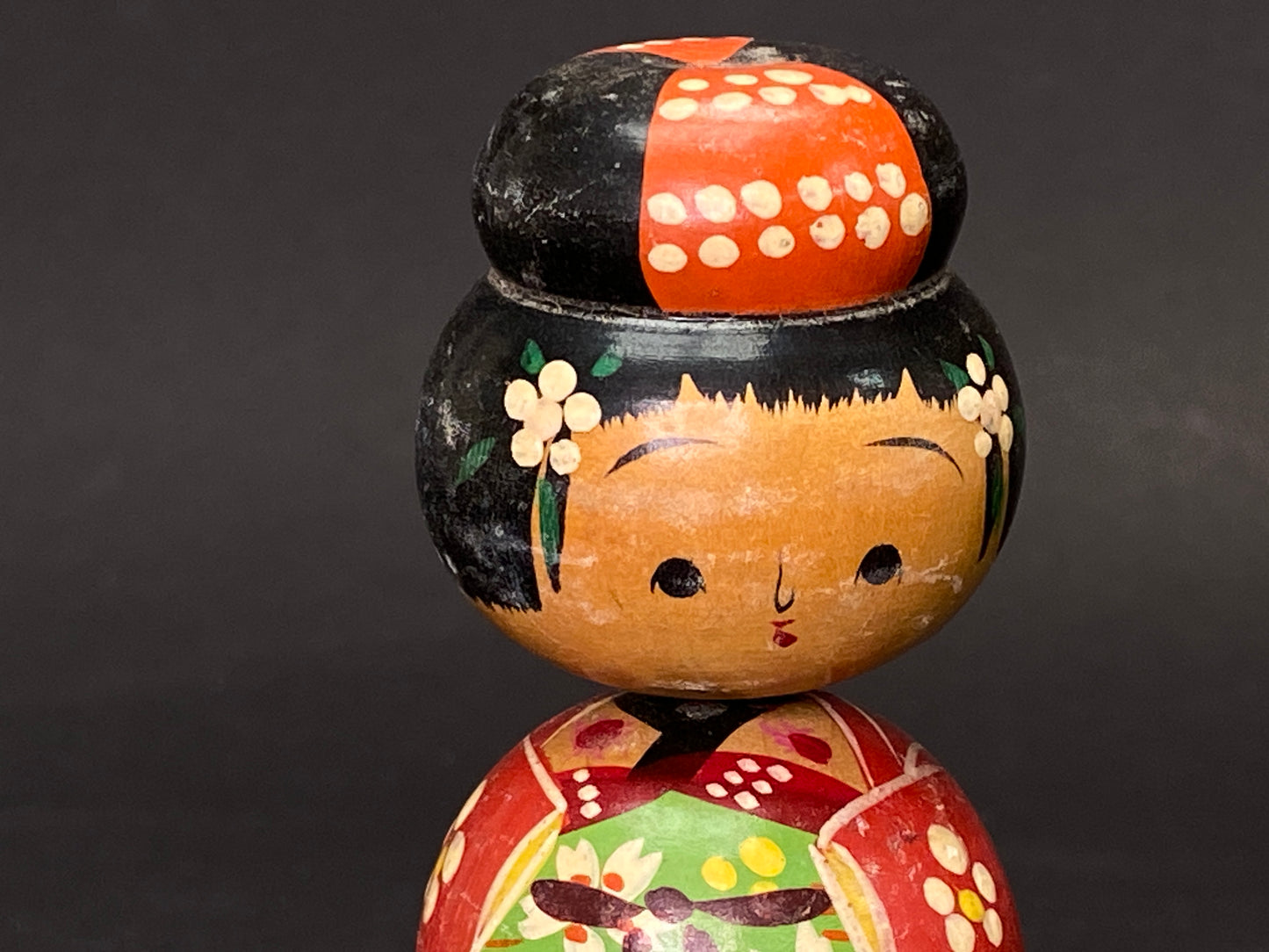 Japanese Kokeshi Dolls, Kimono 5 design dolls, Made in Japan, Small Size Wooden doll Vintage