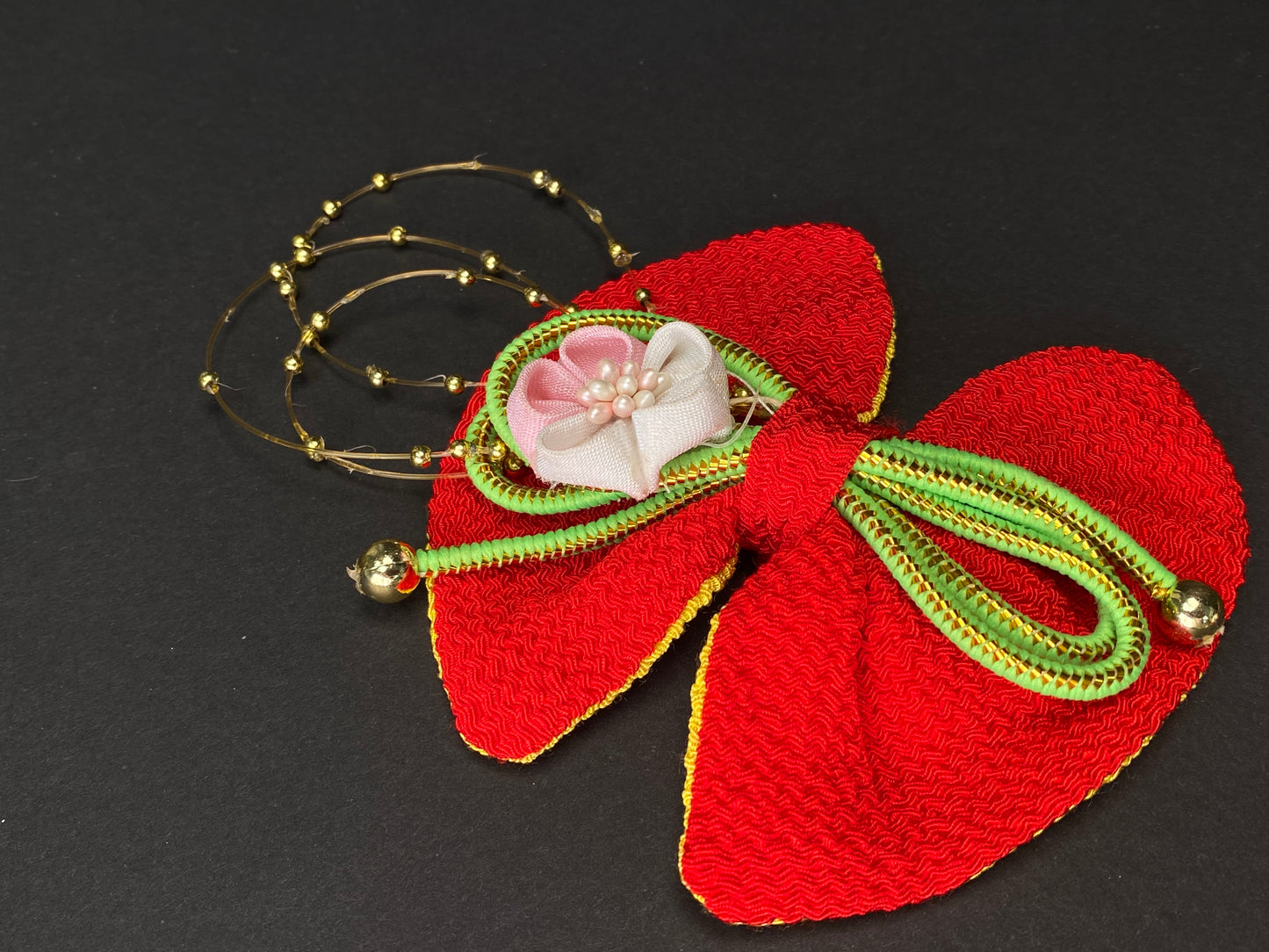 Kanzashi Japanese geisha Hairpin Hair Ornaments Accessories Hair ornament, Ribbons, wedding Kanzashi, Made in Japan