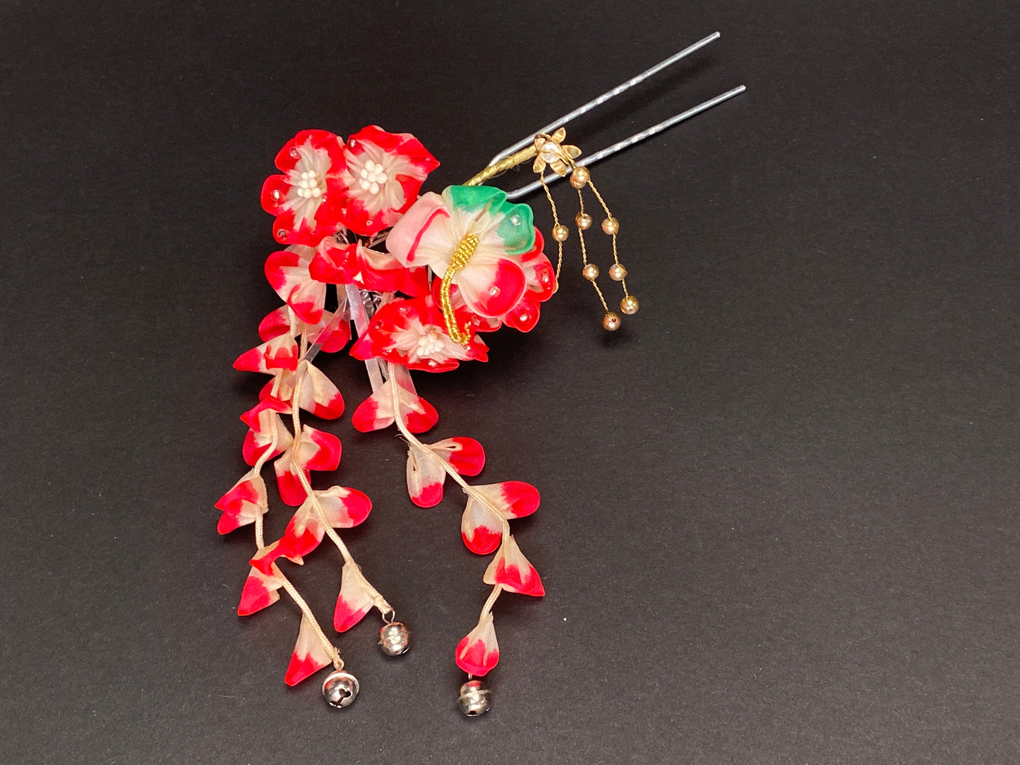 Kanzashi Japanese geisha Hairpin Hair Ornaments Accessories Hair ornament, Ribbons, wedding Kanzashi, Made in Japan