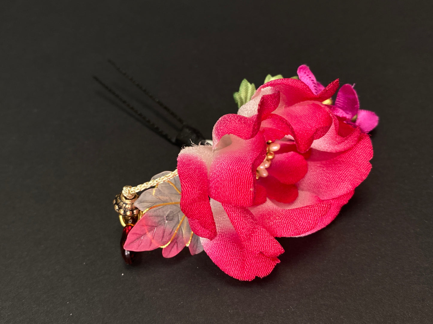 Kanzashi Japanese geisha Hairpin Hair Ornaments Accessories Hair ornament, Ribbons, wedding Kanzashi, Made in Japan