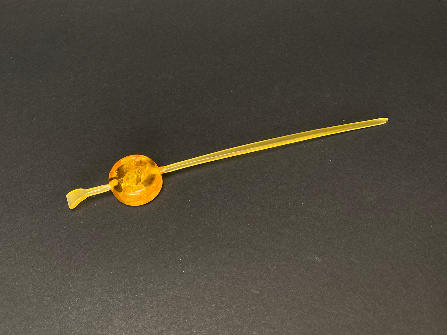 Japan Kanzashi Kimono Geisha, transparent Tama, Yellow hawksbill style hair stick,Kushi Comb, Hair Ornament