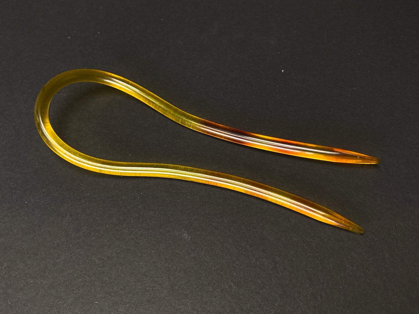 Japan Kanzashi Kimono Geisha, transparent Tama, Yellow hawksbill style hair stick,Kushi Comb, Hair Ornament