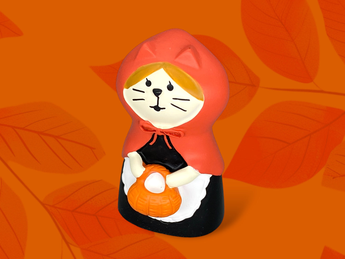 Decole Halloween Cat Ornament: Pumpkin Red Riding Hood Zakka Wolf Joker mini scene