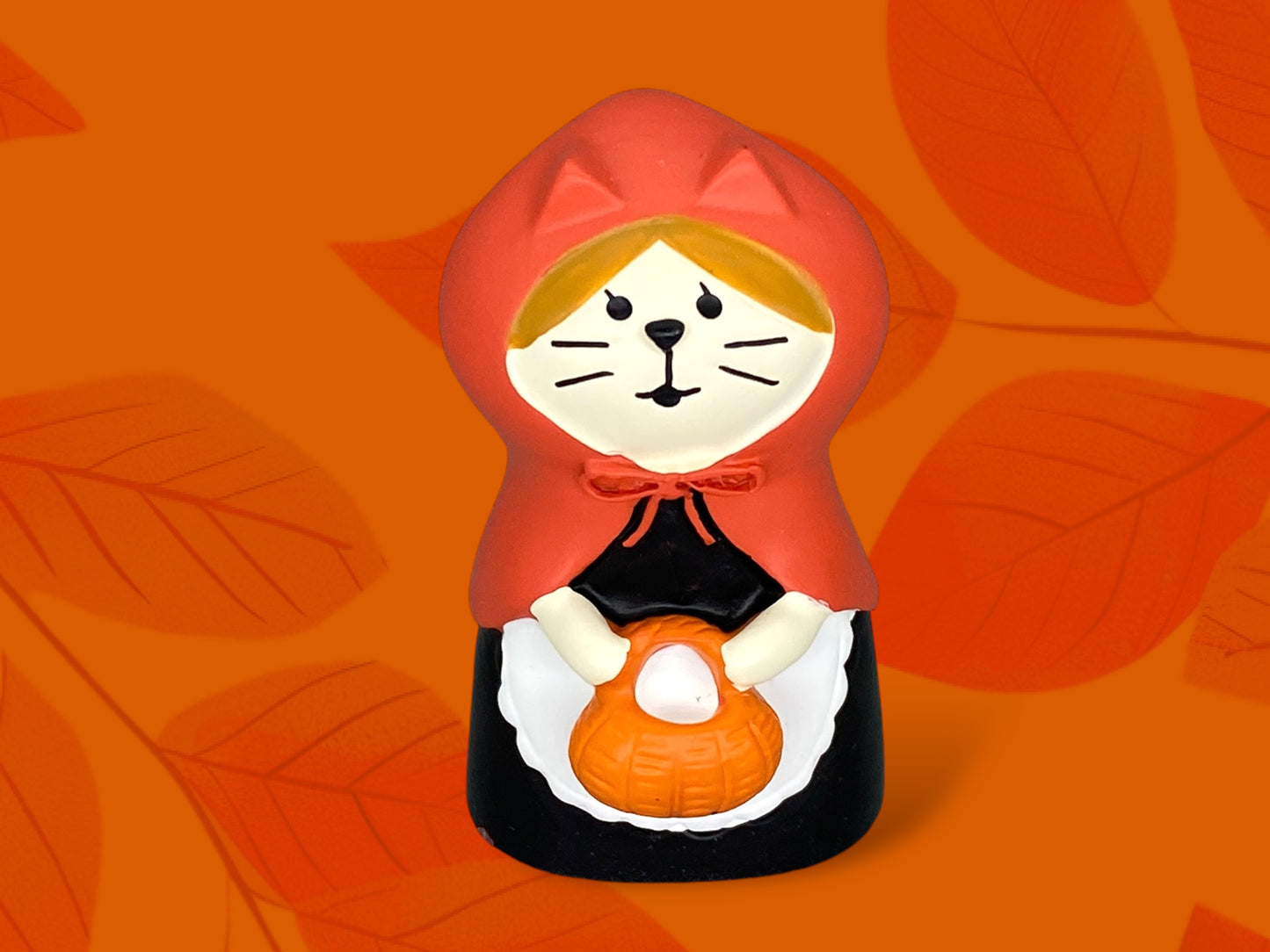 Decole Halloween Cat Ornament: Pumpkin Red Riding Hood Zakka Wolf Joker mini scene