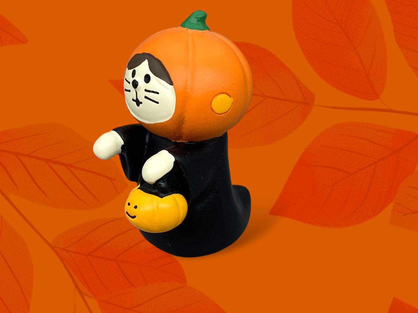 Decole Halloween Cat Ornament: Pumpkin Red Riding Hood Zakka Wolf Joker mini scene