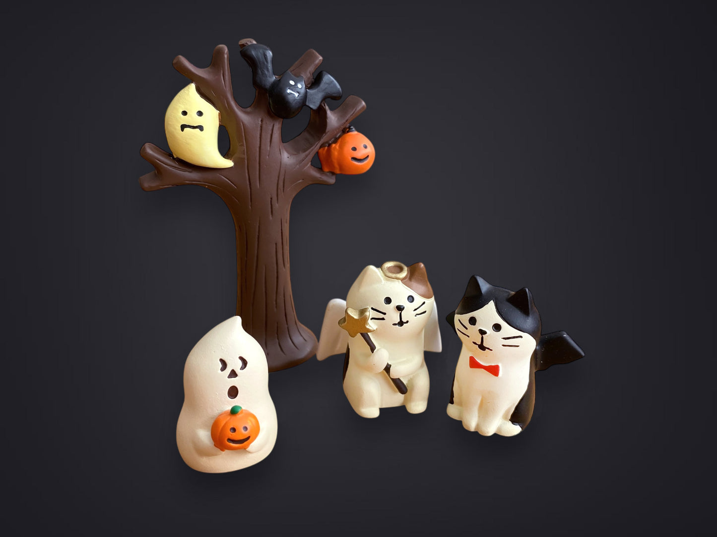 Japanese Halloween Cat Ornament: Pumpkin Mini Scene Table Decor (Copy)