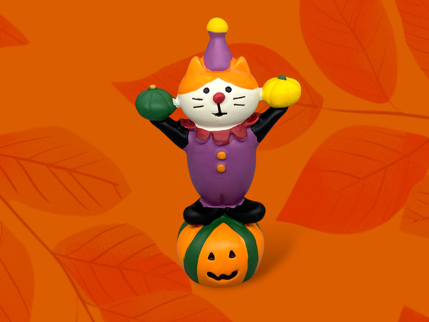 Decole Halloween Cat Ornament: Pumpkin Red Riding Hood Zakka Wolf Joker mini scene