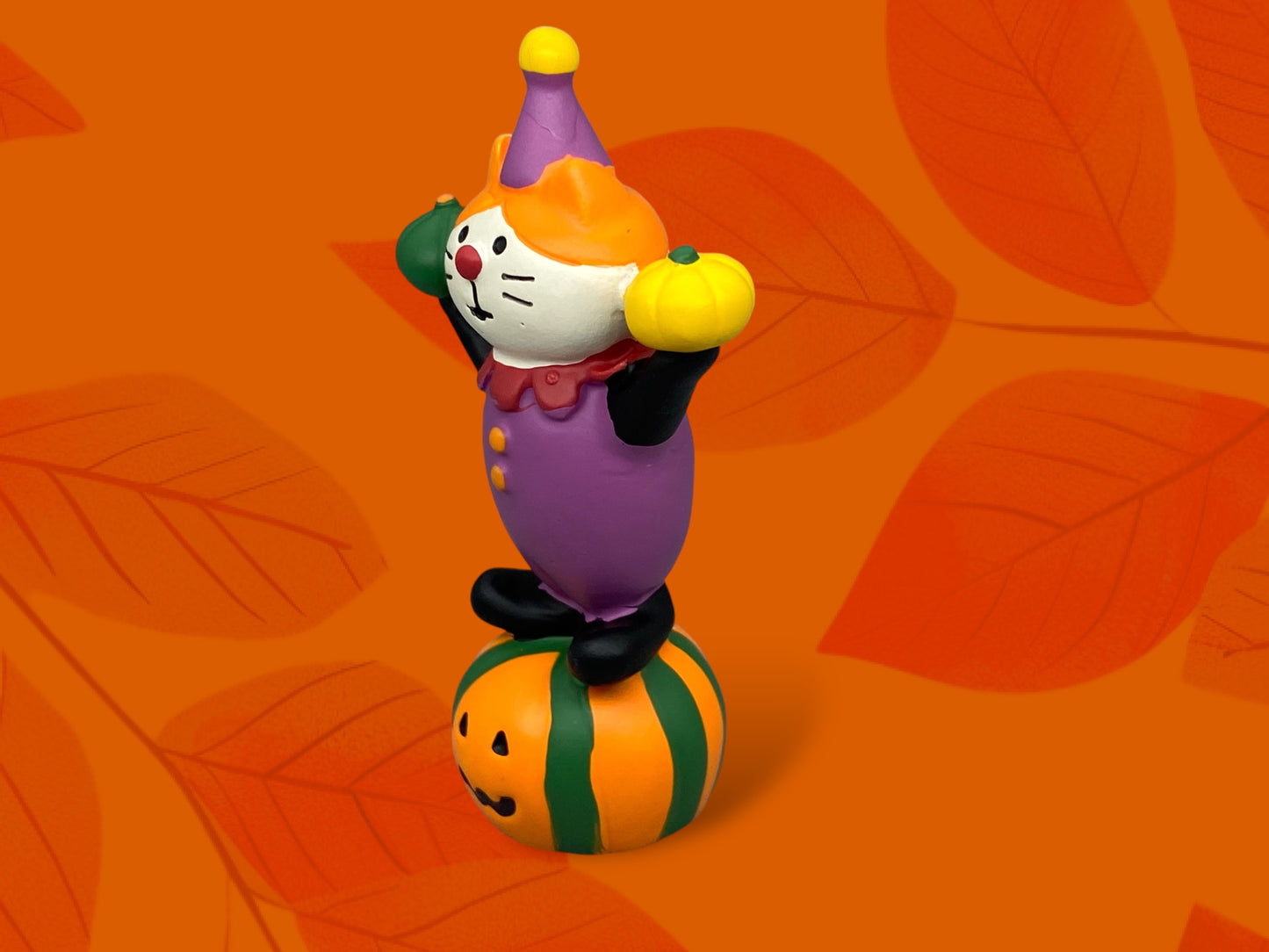 Decole Halloween Cat Ornament: Pumpkin Red Riding Hood Zakka Wolf Joker mini scene