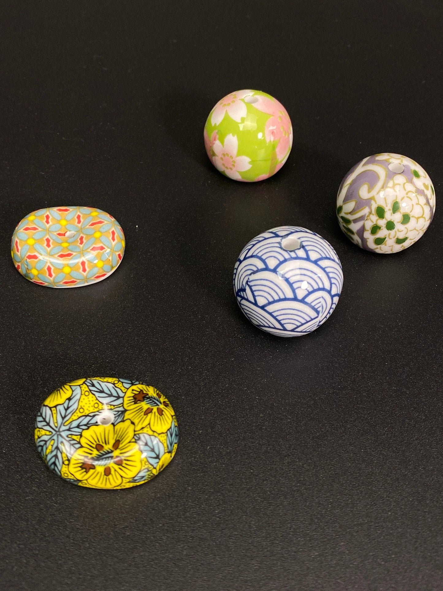 Japan Incense Stick Burner Holder Stand Ceramic with Ball, Cushion Shape