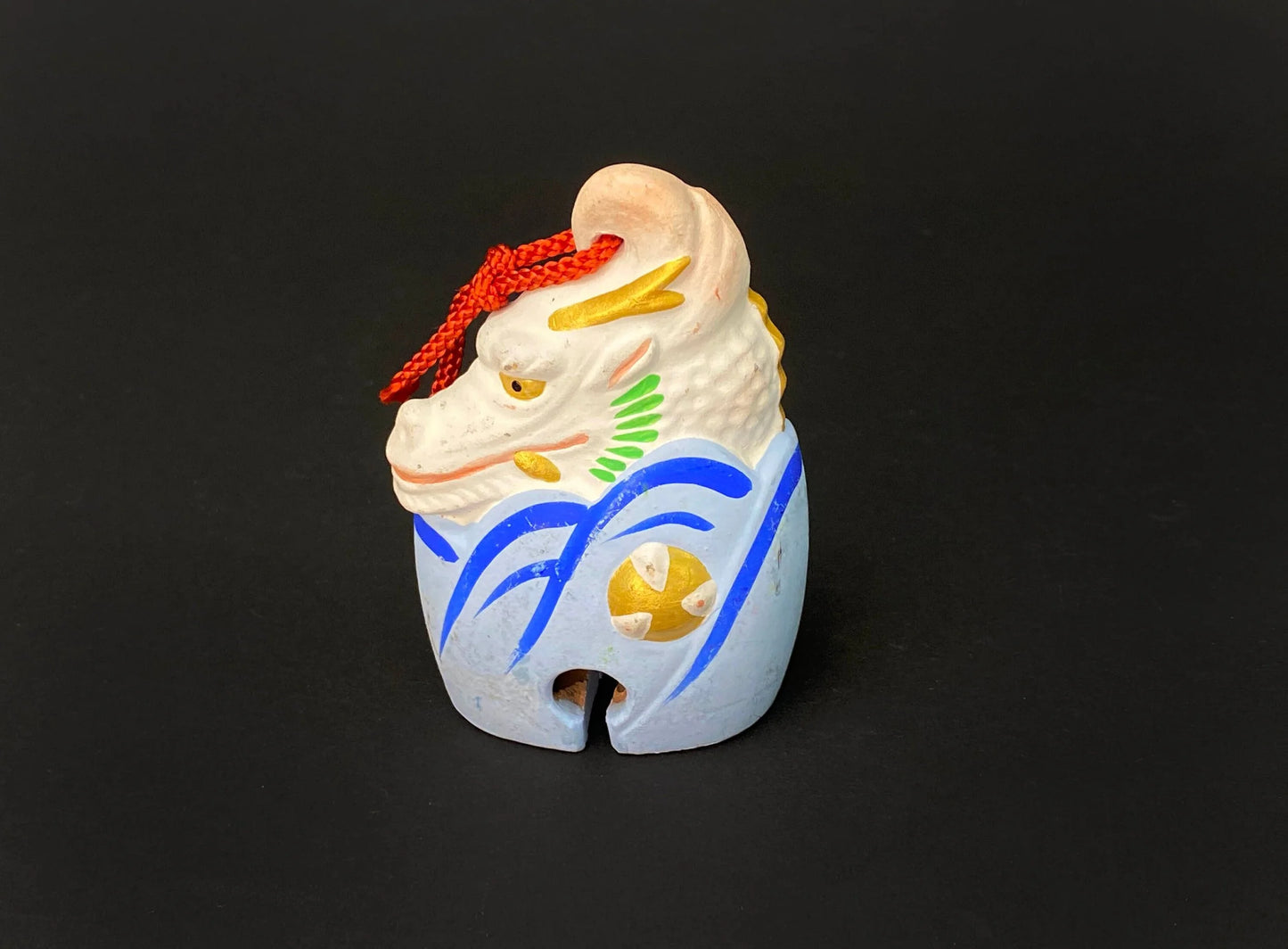 Japanese Zodiac Clay Bell, Vtg Dorei Ceramic Doll, Hina Doll, Ceramic ornament