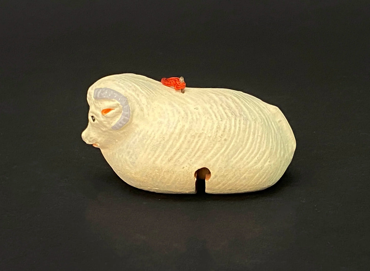 Japanese Zodiac Clay Bell, Vtg Dorei Ceramic Doll, Hina Doll, Ceramic ornament