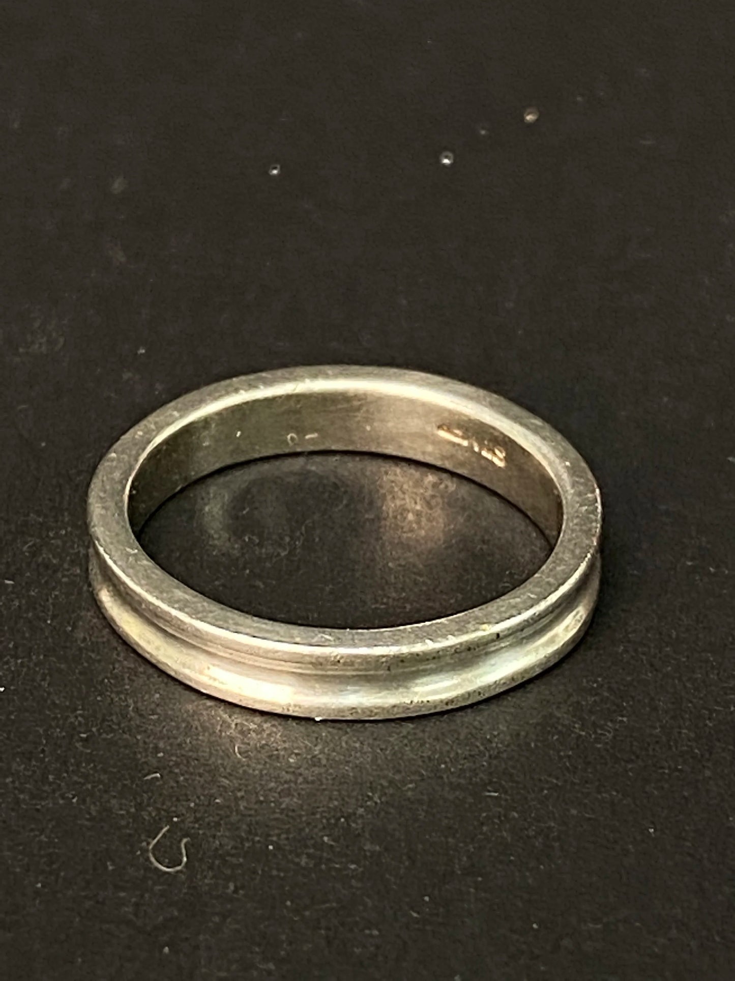 Japanese Vintage Jewelry gift, Blue & Brown Stone Rings, Silver Round Ring, Band Ring with Gift Box