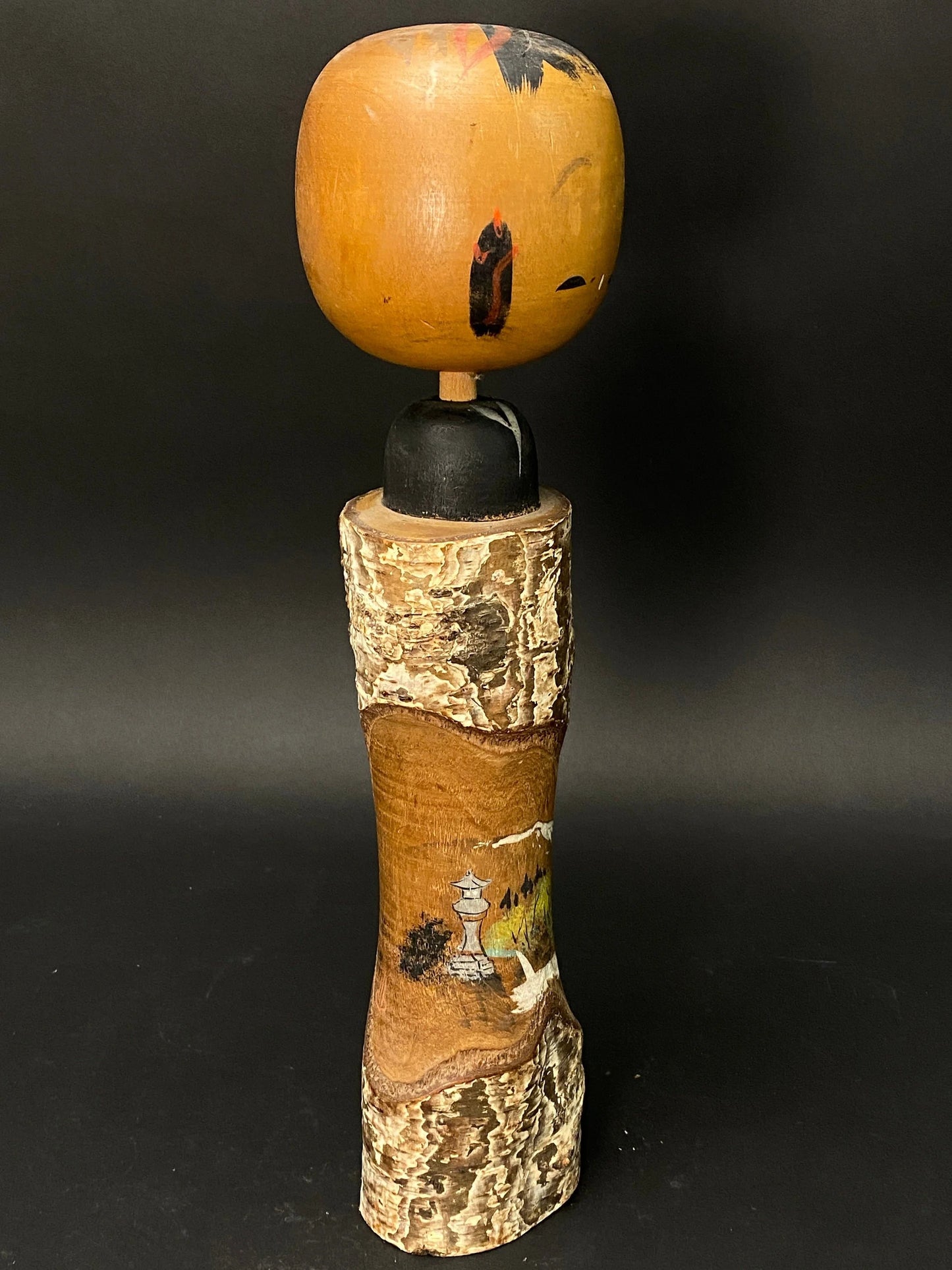 Japanese Huge Naruko Kokeshi Wood Doll H16" Girl Huge Size signed by Kusatsu, Vintage, Made in Japan