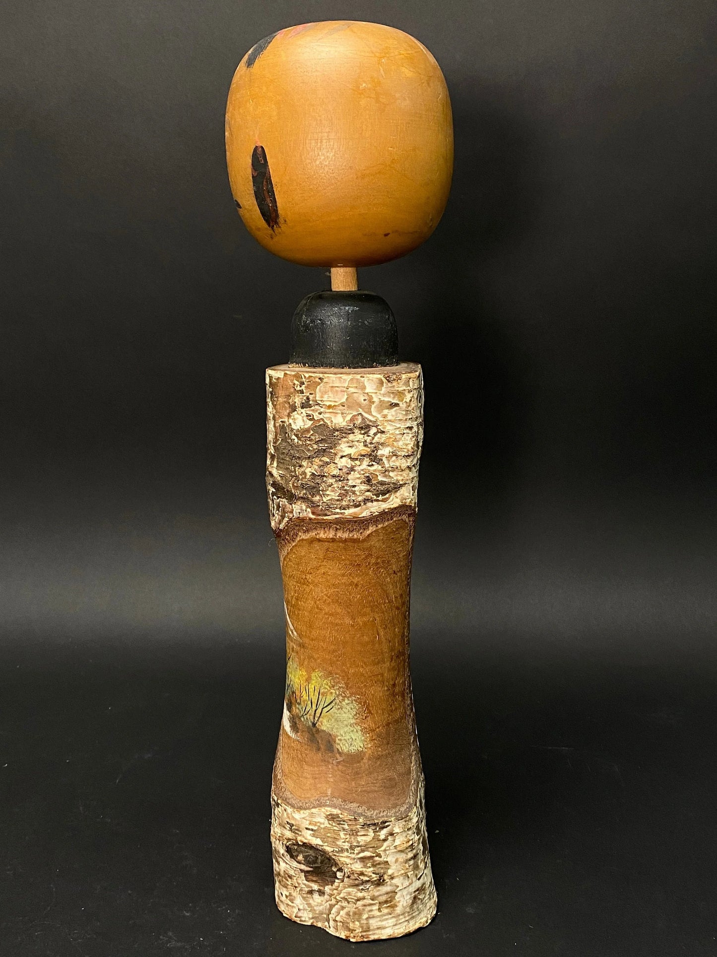 Japanese Huge Naruko Kokeshi Wood Doll H16" Girl Huge Size signed by Kusatsu, Vintage, Made in Japan