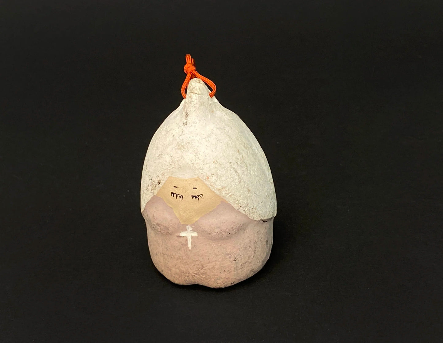 Japanese Zodiac Clay Bell, Vtg Dorei Ceramic Doll, Hina Doll, Ceramic ornament