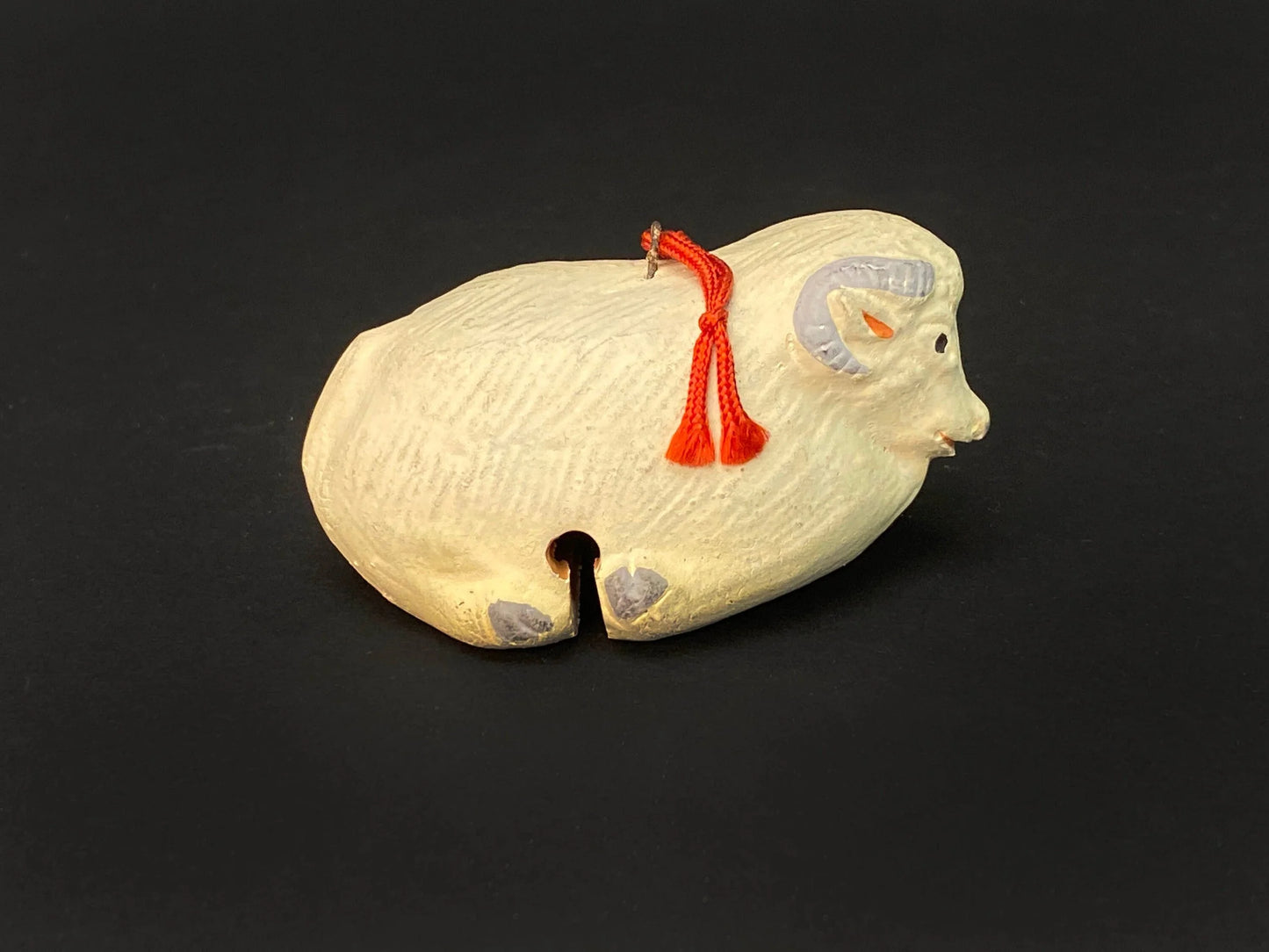 Japanese Zodiac Clay Bell, Vtg Dorei Ceramic Doll, Hina Doll, Ceramic ornament