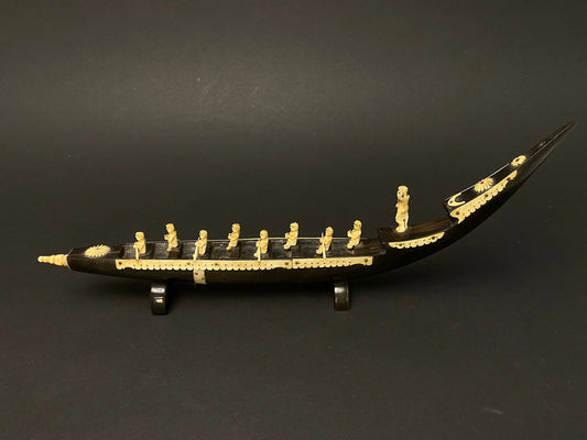 Japanese Dragon Boat, Sail Boat, Animal Horn, Gondola design, hand crafted Dragon Boat, Fork Art