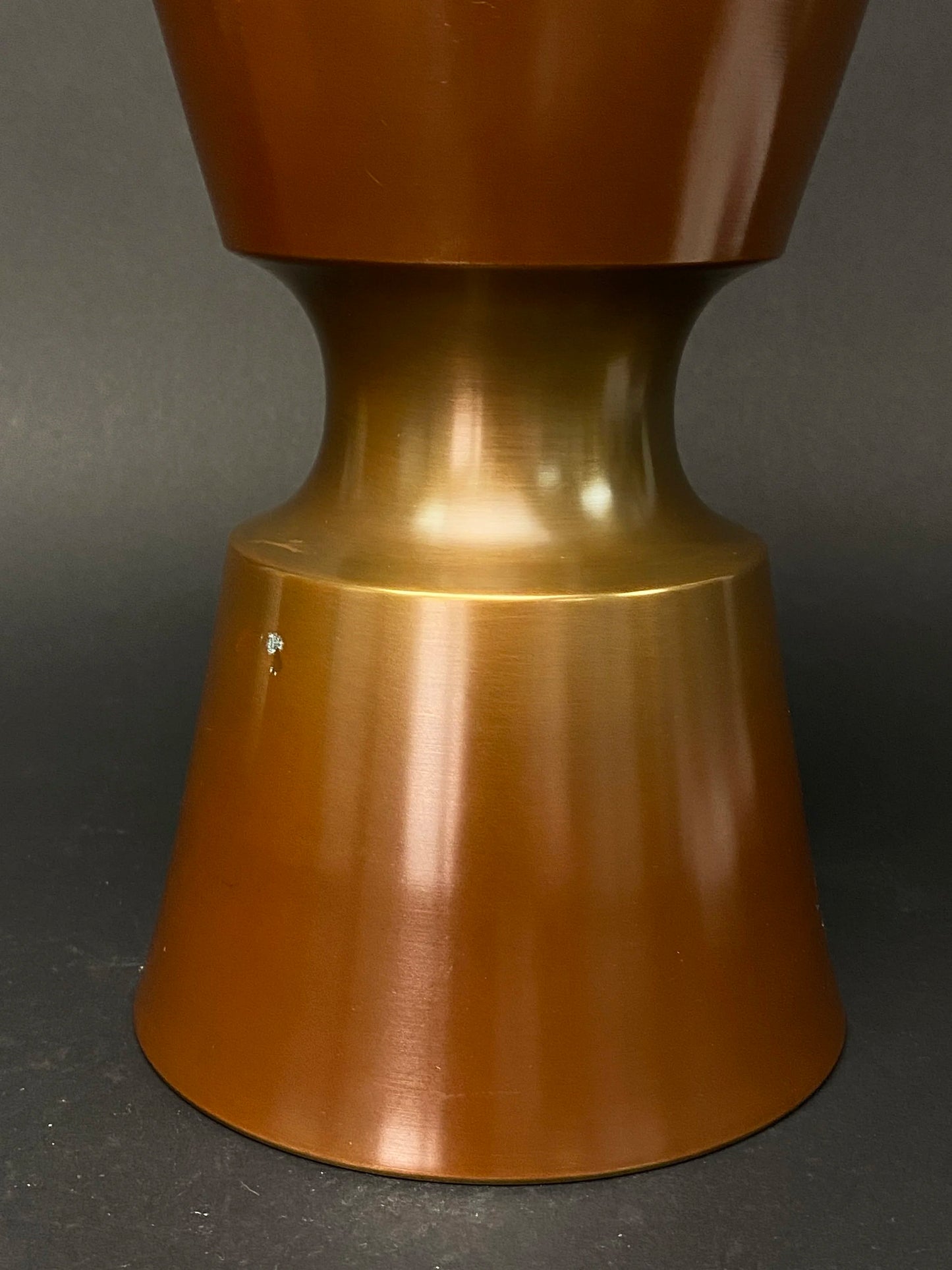 Usubata Bronze Japanese Ikebana Vase, Hourless Brass Container, Tsurukubi Ikenobo Vase, Flower Arrangement