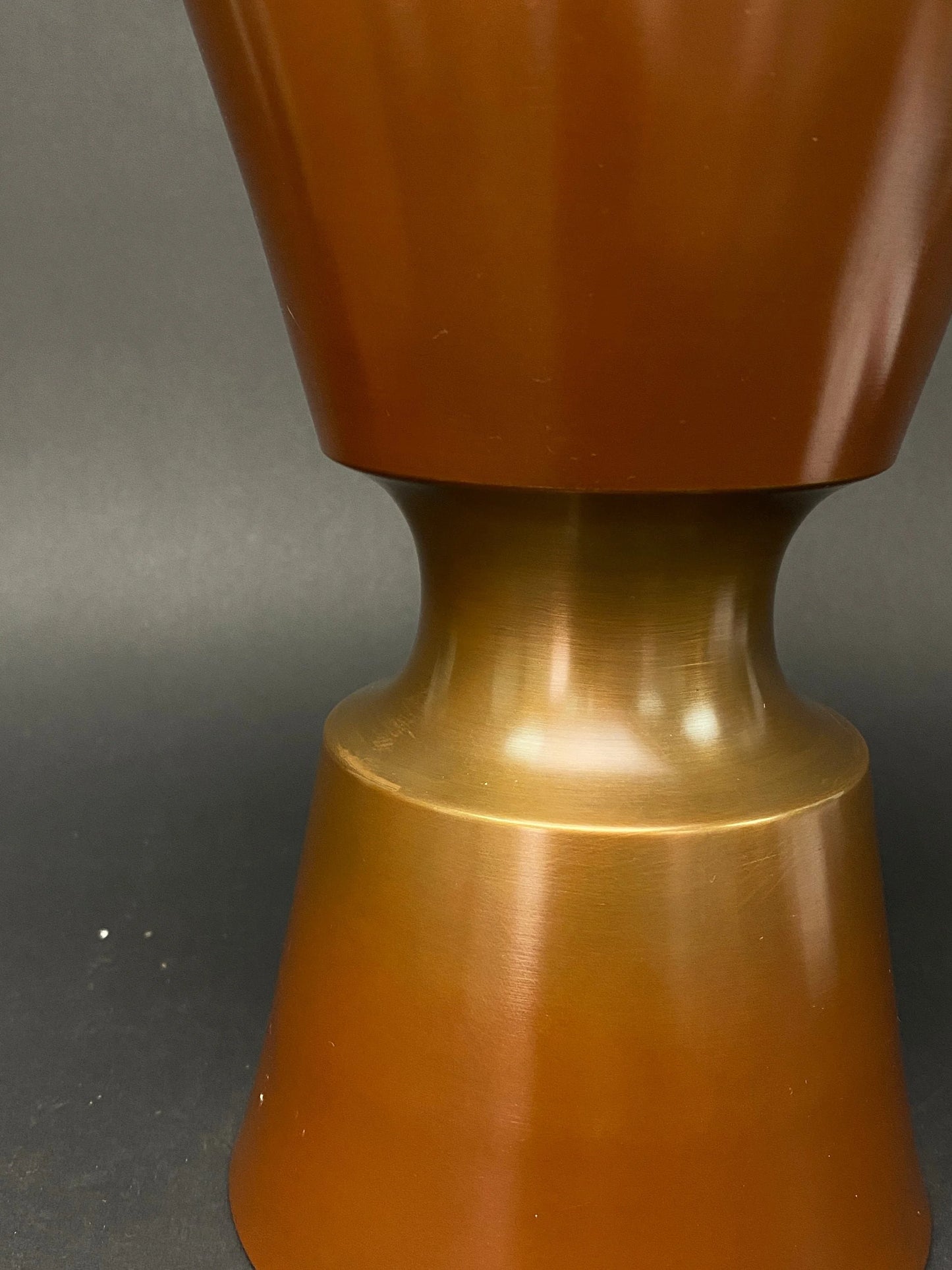 Usubata Bronze Japanese Ikebana Vase, Hourless Brass Container, Tsurukubi Ikenobo Vase, Flower Arrangement