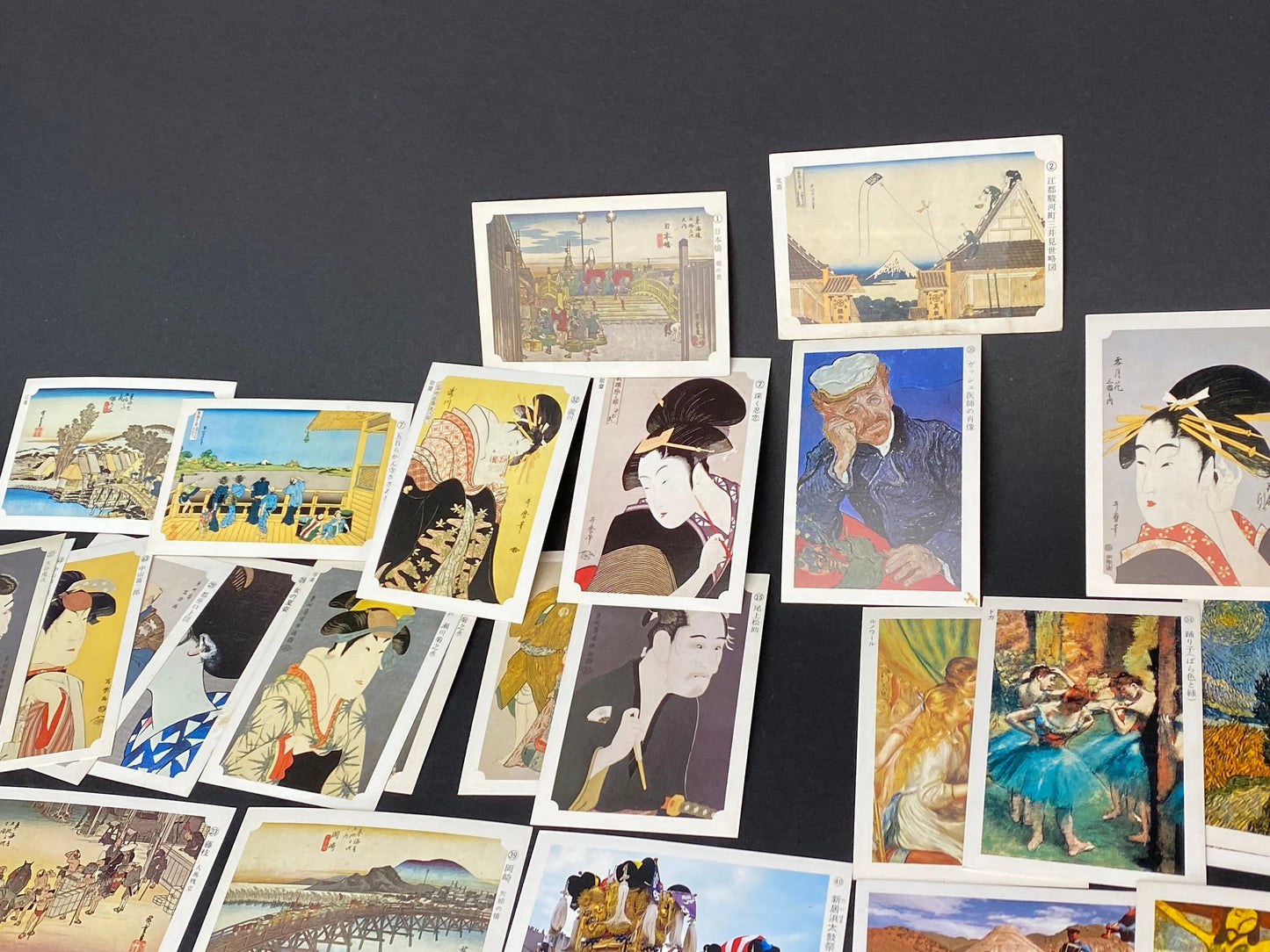 Japanese Ukiyoe Vintage Card w/stamp Single Pack 5 in 1 Pk Random Blind bag