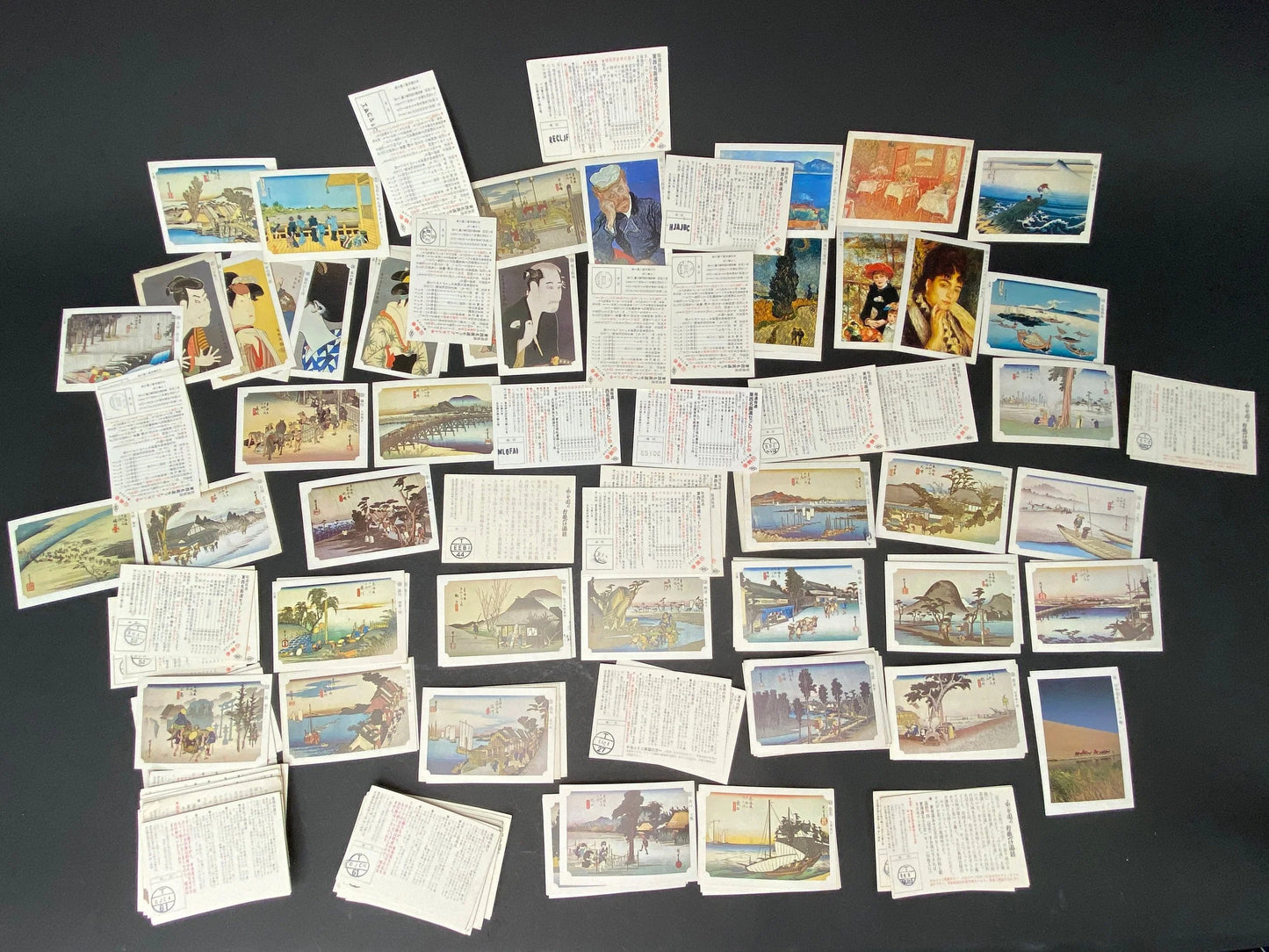 Japanese Ukiyoe Vintage Card w/stamp Single Pack 5 in 1 Pk Random Blind bag