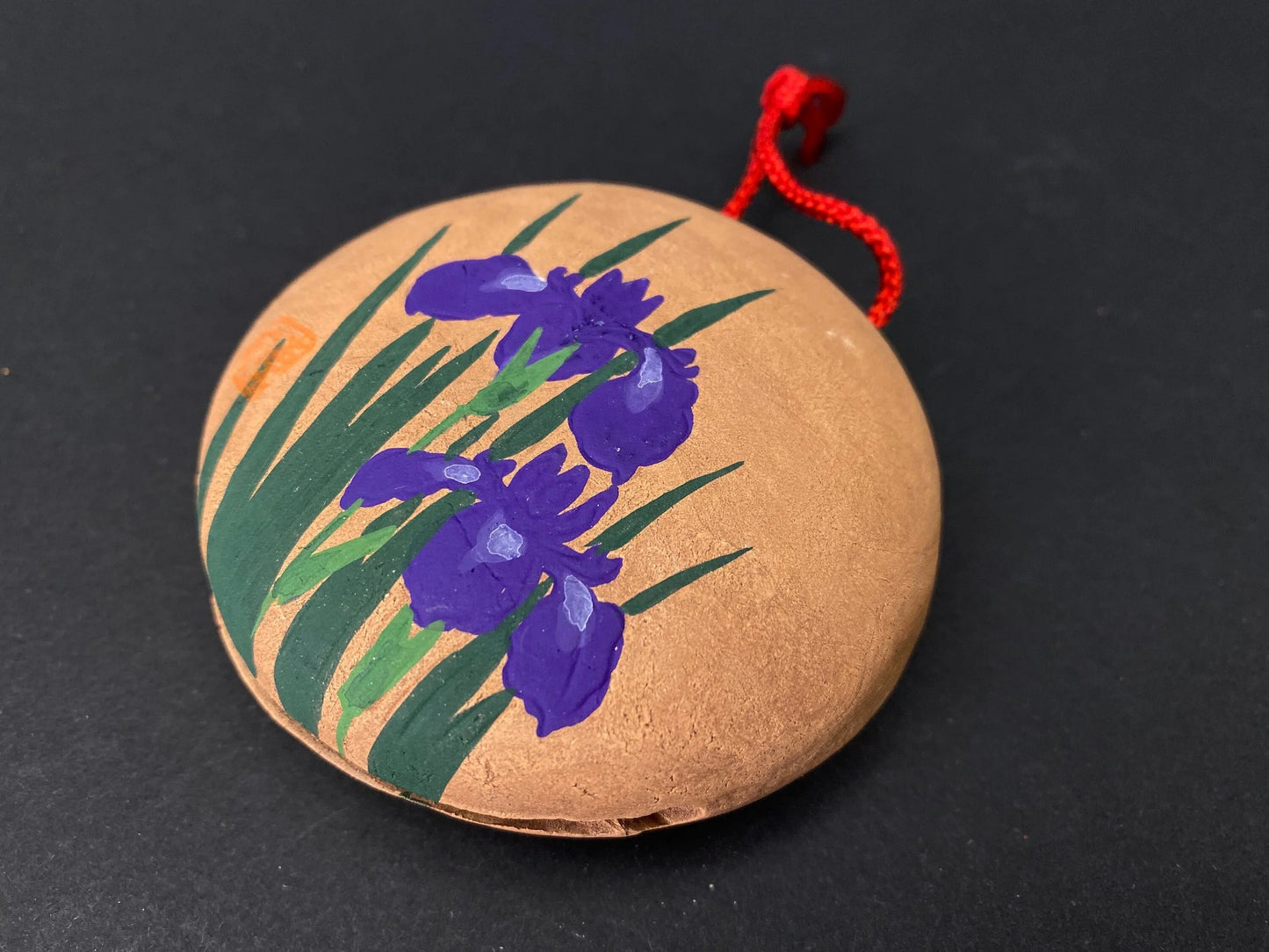 Japanese Iris Ensata Hanging Clay Bell
