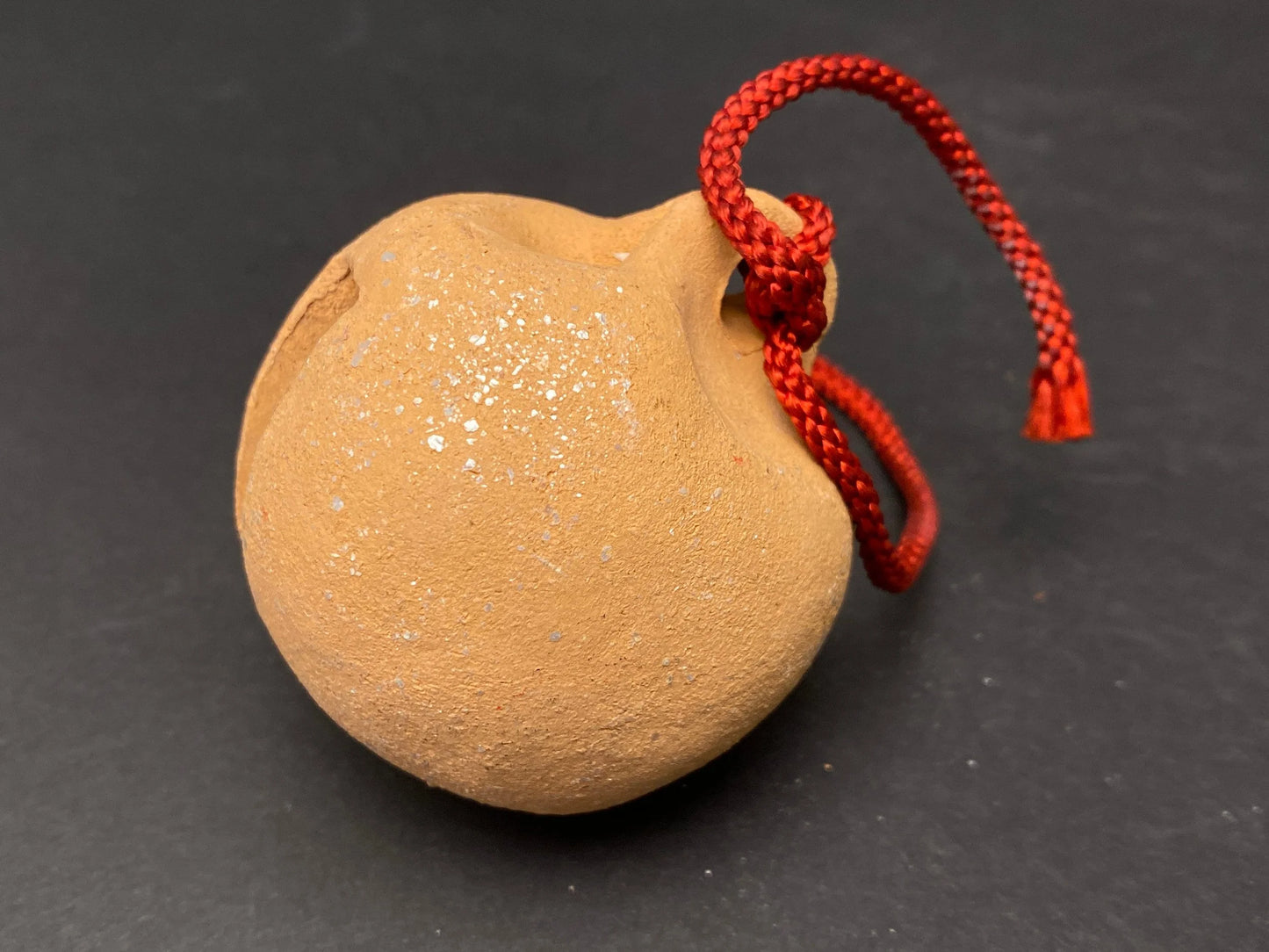 Japanese Clay Bell Vtg Dorei, Ceramic Doll, Iron hand Bell, Zodiac Animal, Ceramic Dorei, Holiday ornament