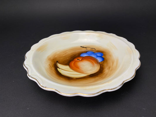 Japanese Big Dinner Plate Dia 9" Mid Century fruit Trinket, Serving Tray Vintage