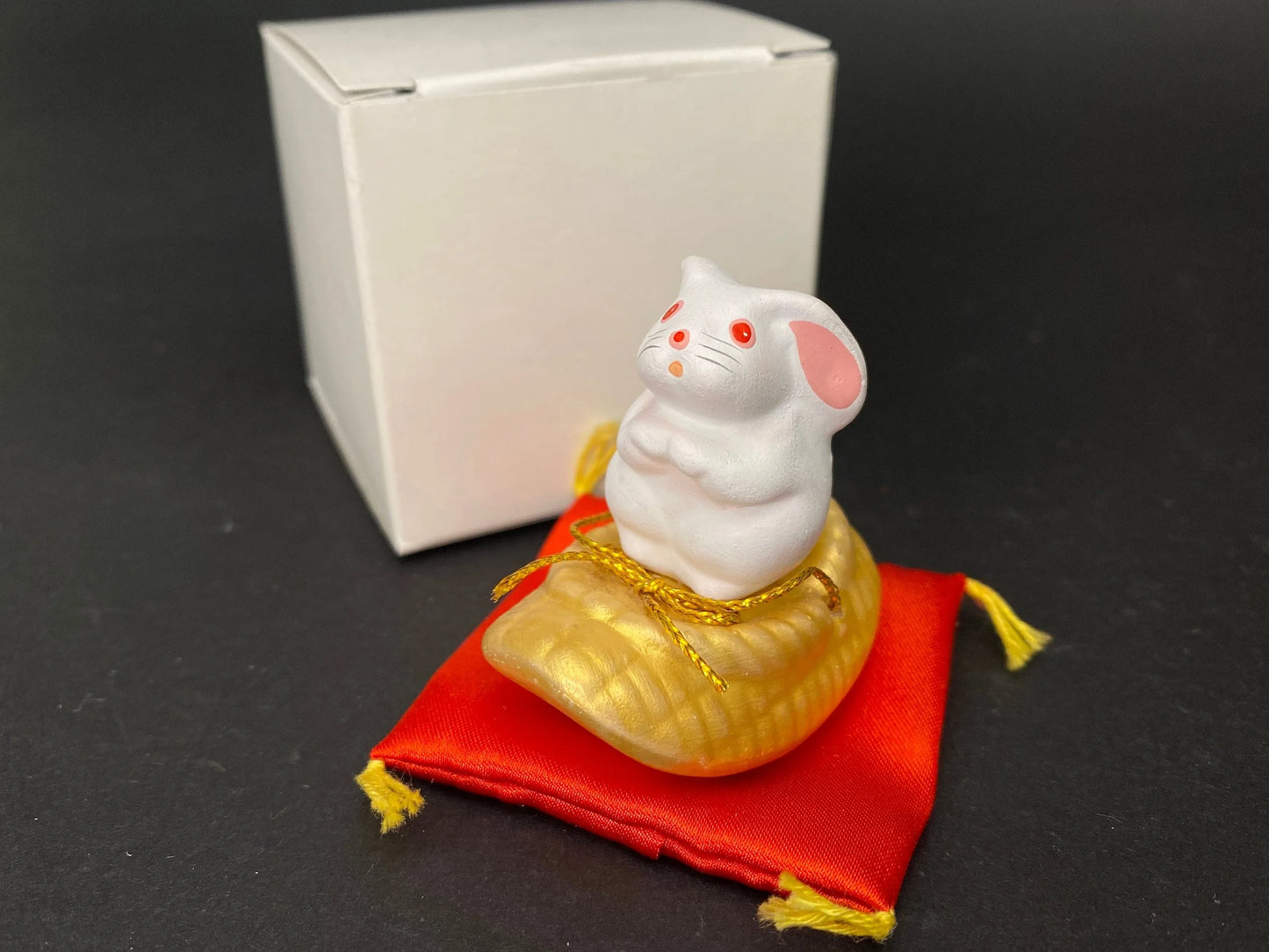 Japanese zodiac Rabbit Figurine, Napkin Holder, Rabbit Wooden Prayer Board, Year of the Rabbit Ornaments,