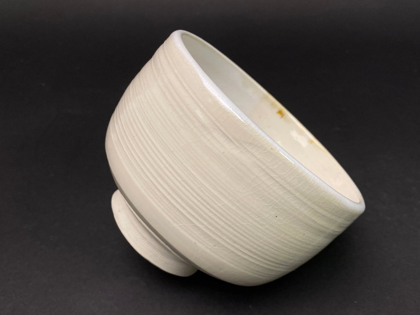 Japanese Chawan signed, Matcha Tea Bowl, Vtg Glazed heavy tea utensil, tea ceremony
