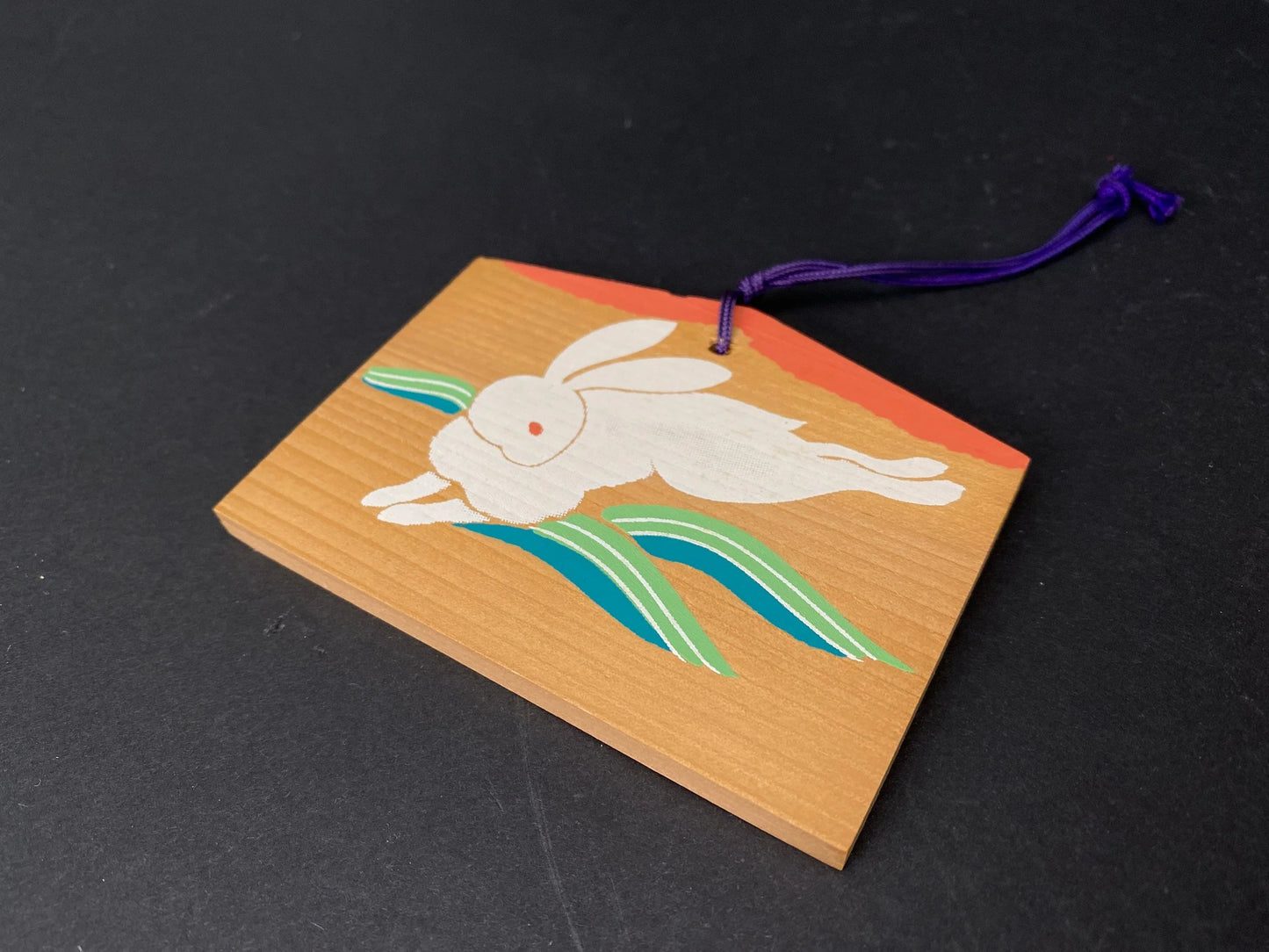 Japanese zodiac Rabbit Figurine, Napkin Holder, Rabbit Wooden Prayer Board, Year of the Rabbit Ornaments,
