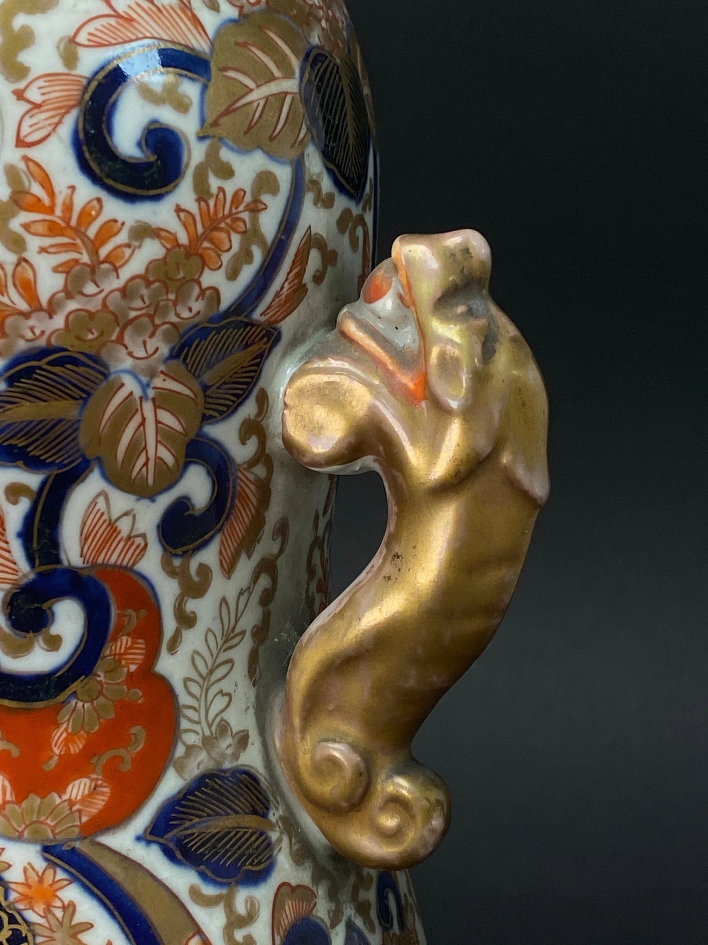 Japanese Antique Imari Vases In Gourd form, Porcelain Ikebana Flower Gorgeous Pattern, From Japan Auction