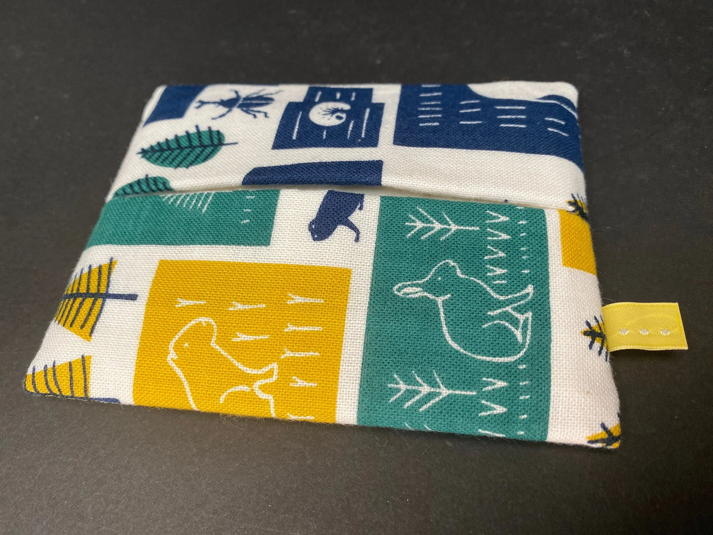 Japanese Kimono fabric Drawstring bags, napkin cover fabric Bag, tissue Pouches, UNUSED Made in Japan