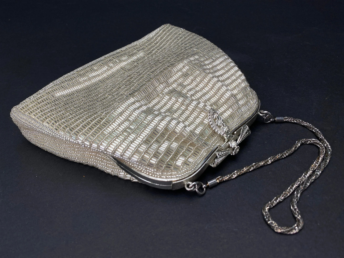 Japanese Beaded Evening Bag, 4 styles of Crystals Pattern clutch For Kimono, Vtg bag, Wedding, Celebration, Formal Party