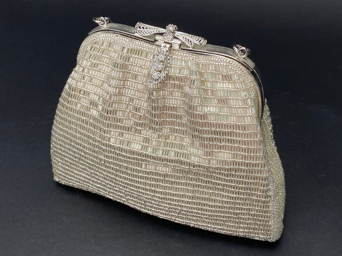 Japanese Beaded Evening Bag, 4 styles of Crystals Pattern clutch For Kimono, Vtg bag, Wedding, Celebration, Formal Party