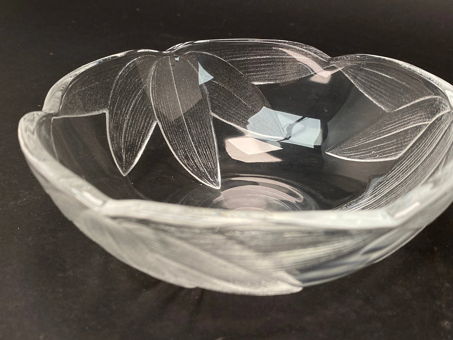 Japanese PAIR of Glass Bowls, dessert Bowls, Snack Bowls Unbox Dia 5.5", OPEN BOX, Made in Japan
