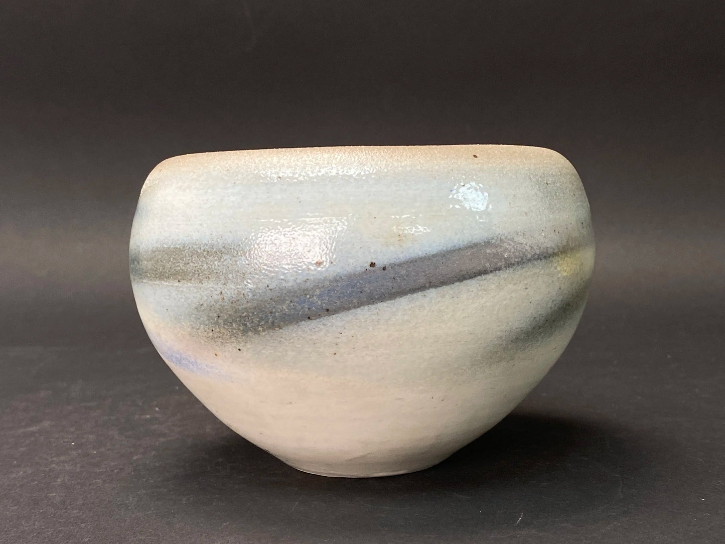 Japanese Artisan High Foot Pottery Bowl
