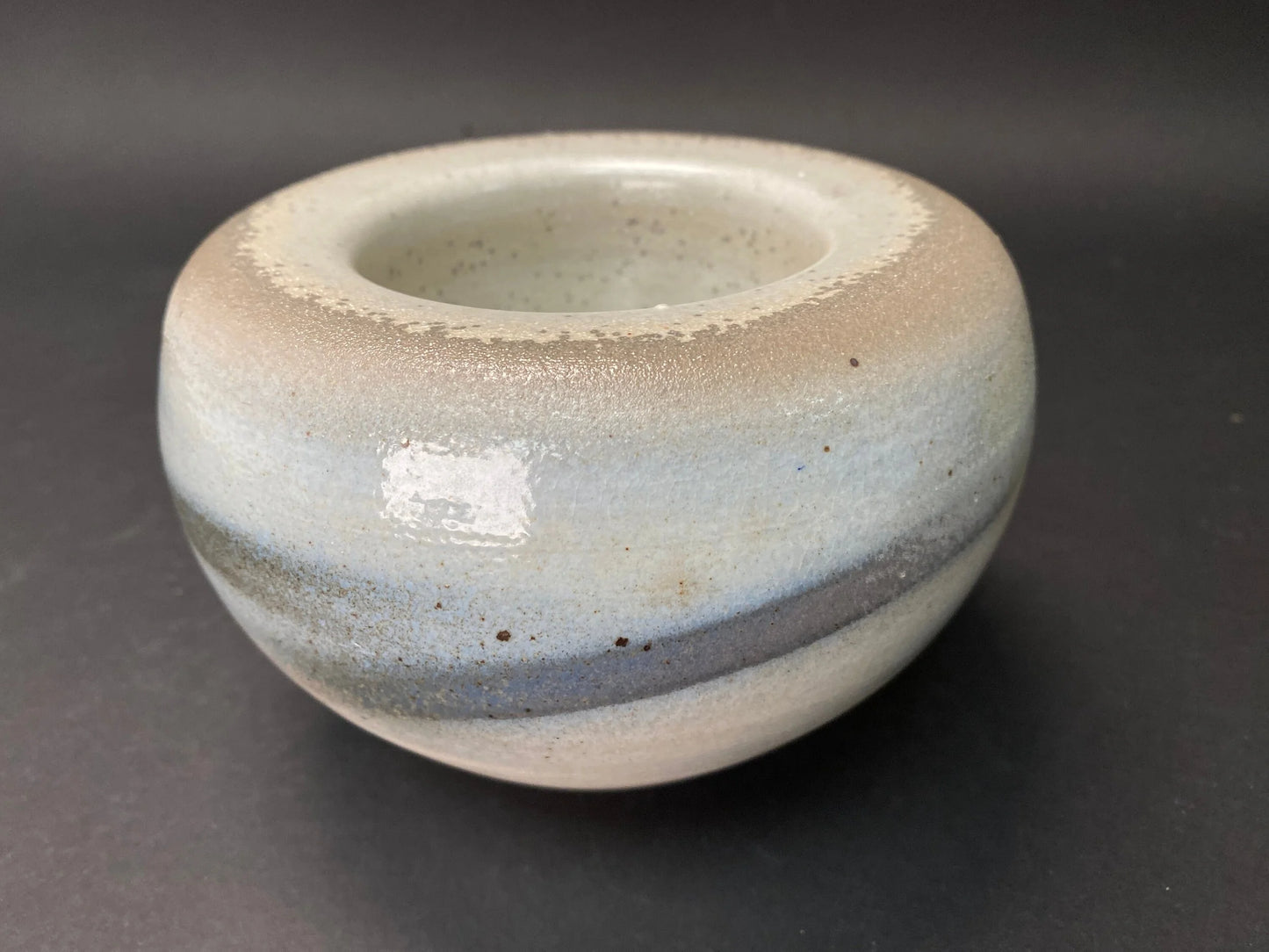 Japanese Artisan High Foot Pottery Bowl